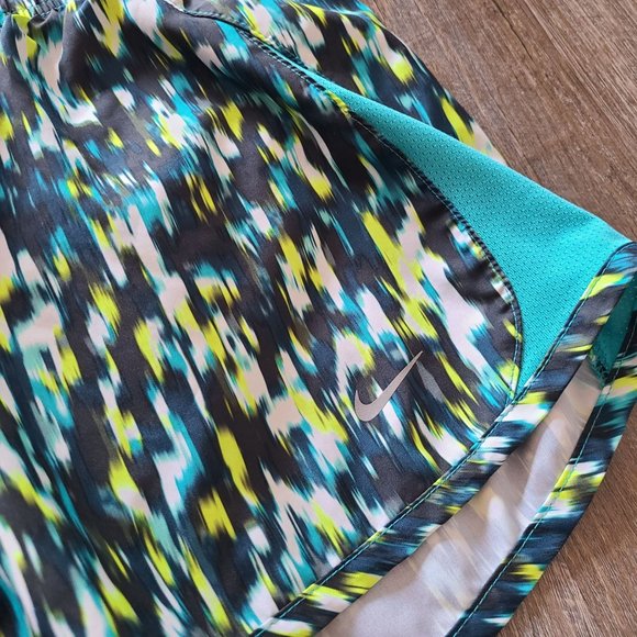 Nike Dri-Fit Running Shorts Blue Green Multicolored Women's Size S - Picture 2 of 10